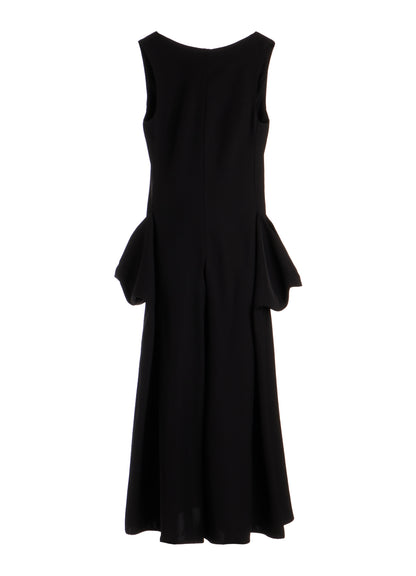 DOUBLE SATIN DRAPED POCKET JUMPSUIT