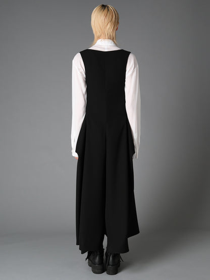 DOUBLE SATIN DRAPED POCKET JUMPSUIT