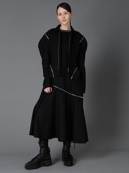 W/ SERGE  ZIP PANEL DRESS