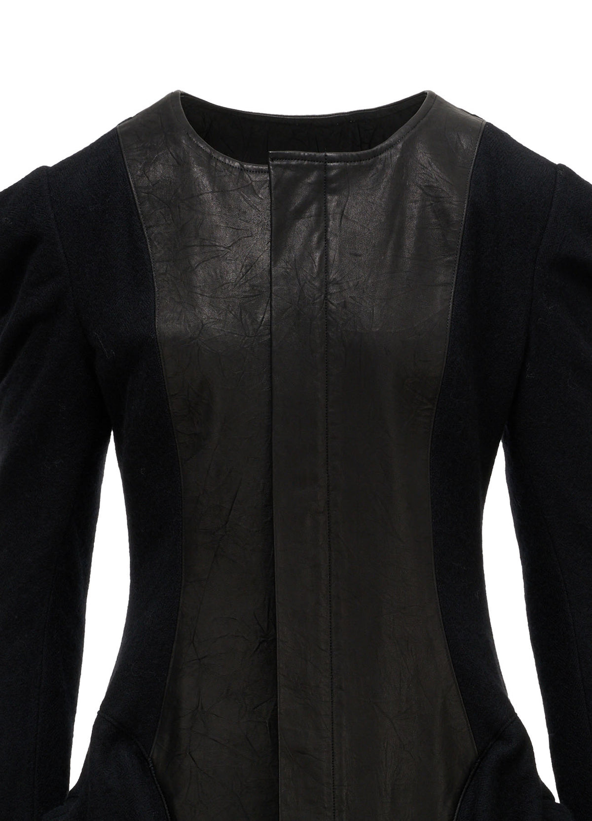 HERRINGBONE PUFF DETAIL DRAPED DRESS