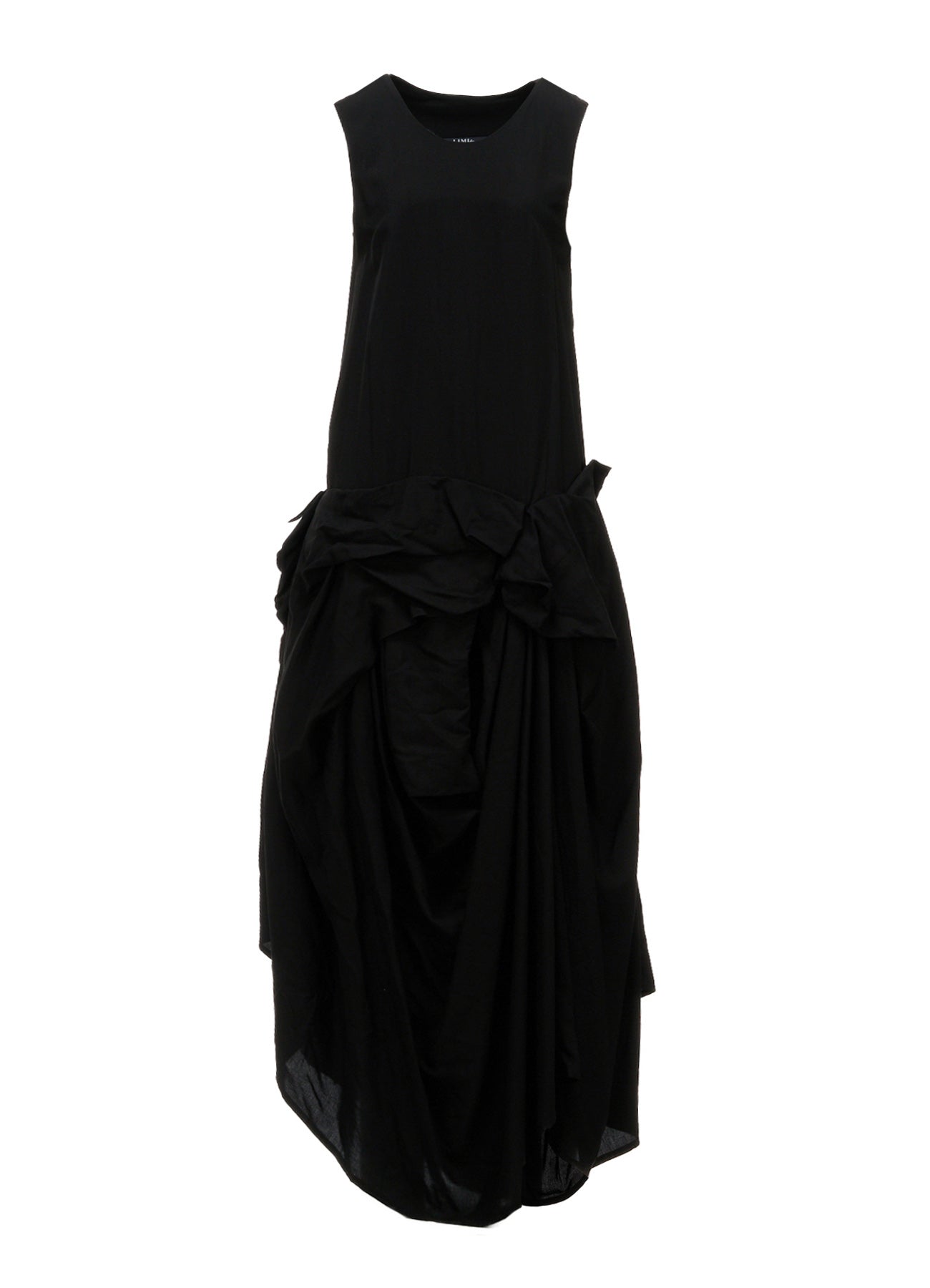 HIGH TWIST GABARDINE DRAPED SKIRT DRESS