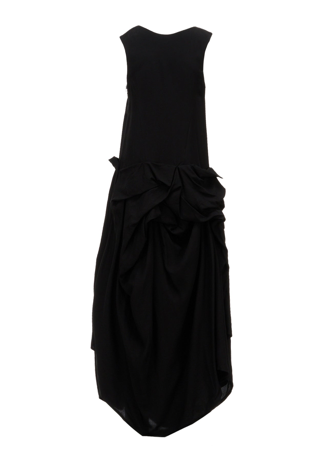 HIGH TWIST GABARDINE DRAPED SKIRT DRESS