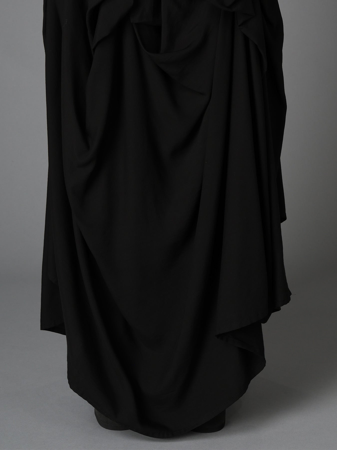HIGH TWIST GABARDINE DRAPED SKIRT DRESS