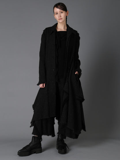 TOP DYED TWEED FLARED PANEL DRESS B