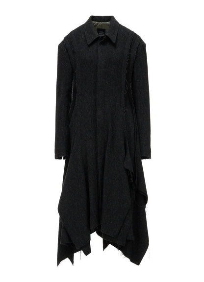TOP DYED TWEED FLARED PANEL DRESS B