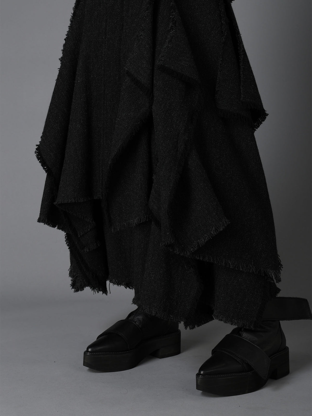 TOP DYED TWEED FLARED PANEL DRESS B