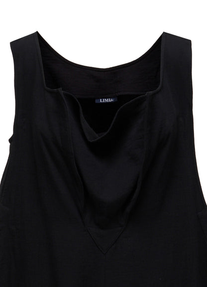 DOUBLE CLOTH SIDE DROP JUMPSUIT