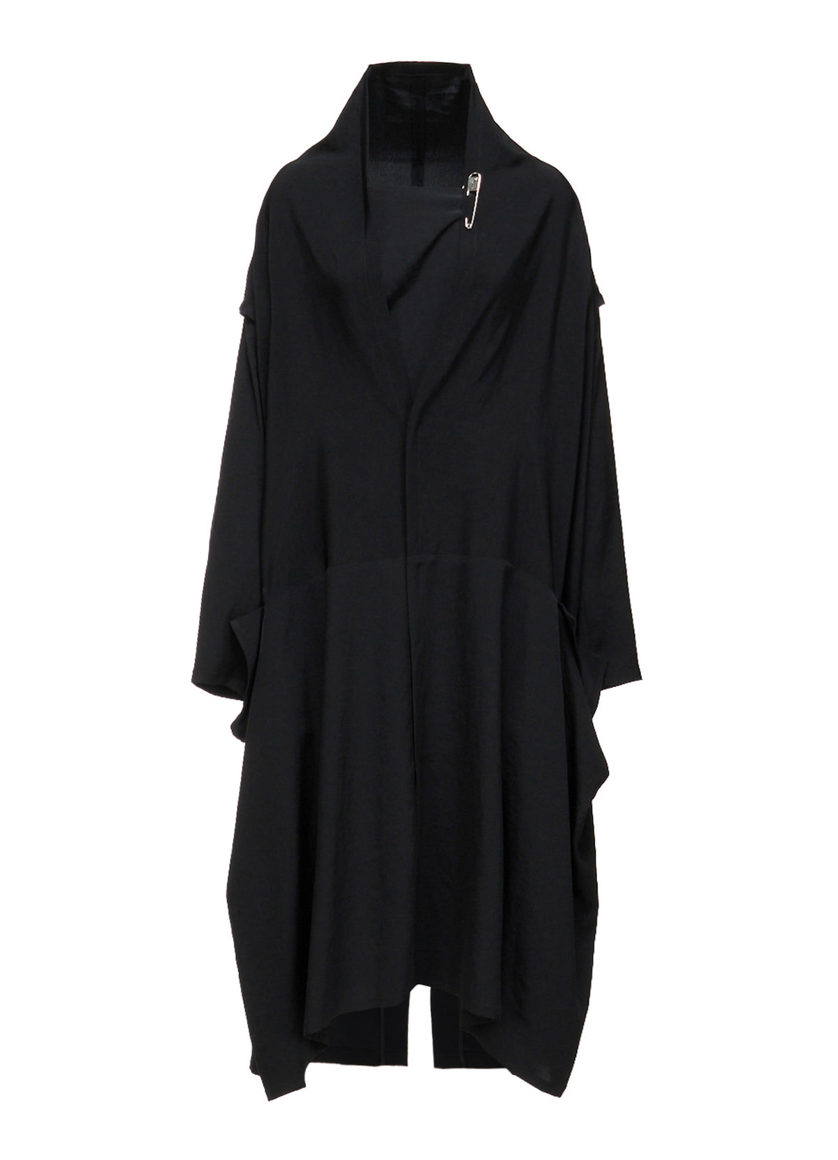 TA/PE CREPE DE CHINE PIN Draped POCKET DRESS