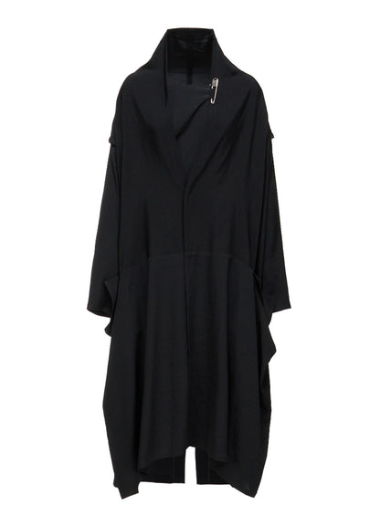 TA/PE CREPE DE CHINE PIN Draped POCKET DRESS