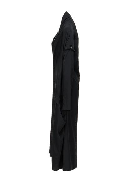 TA/PE CREPE DE CHINE PIN Draped POCKET DRESS