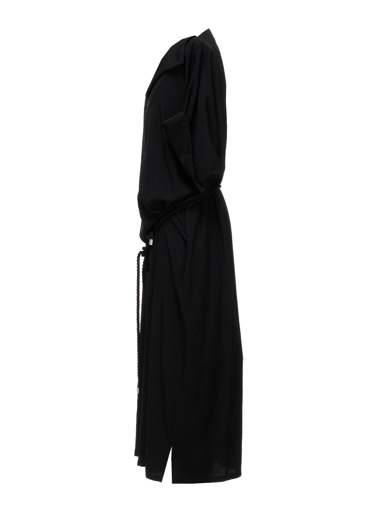 TA/PE CREPE DE CHINE OPEN COLLAR DRESS
