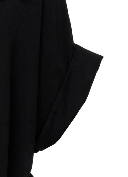 TA/PE CREPE DE CHINE OPEN COLLAR DRESS