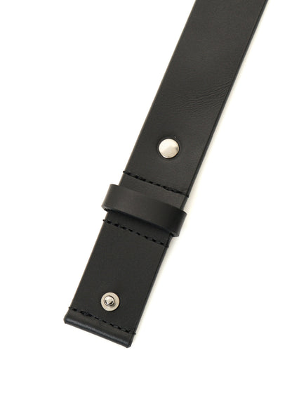TANNED LEATHER COMBINATION ASYMMETRIC LEATHER WRAPPED BELT