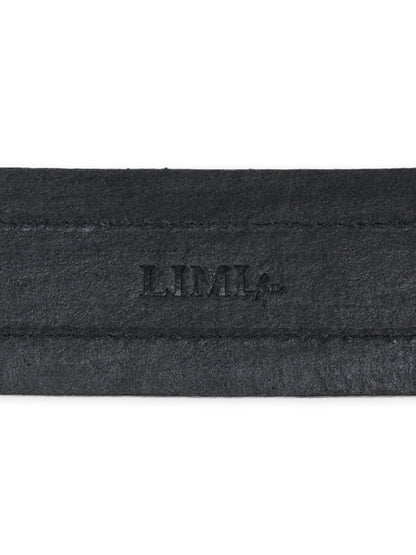 CROCO EMBOSSED LEATHER+KIP LEATHER  ZIP DETAIL BELT