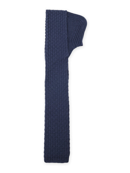 BOBBLE RIB KNIT HOODED SCARF