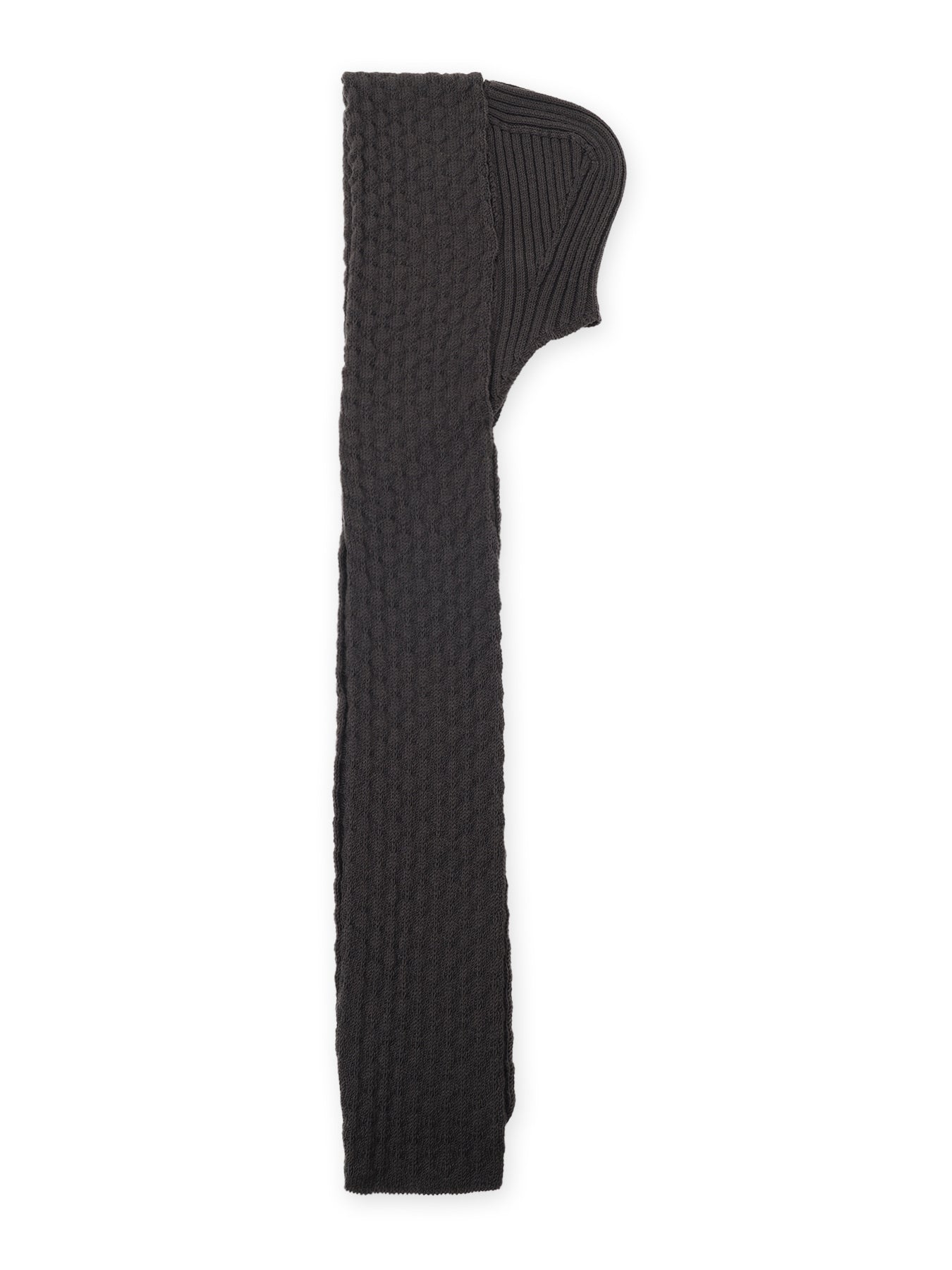 BOBBLE RIB KNIT HOODED SCARF