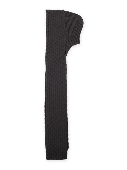 BOBBLE RIB KNIT HOODED SCARF
