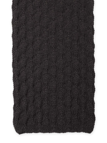 BOBBLE RIB KNIT HOODED SCARF