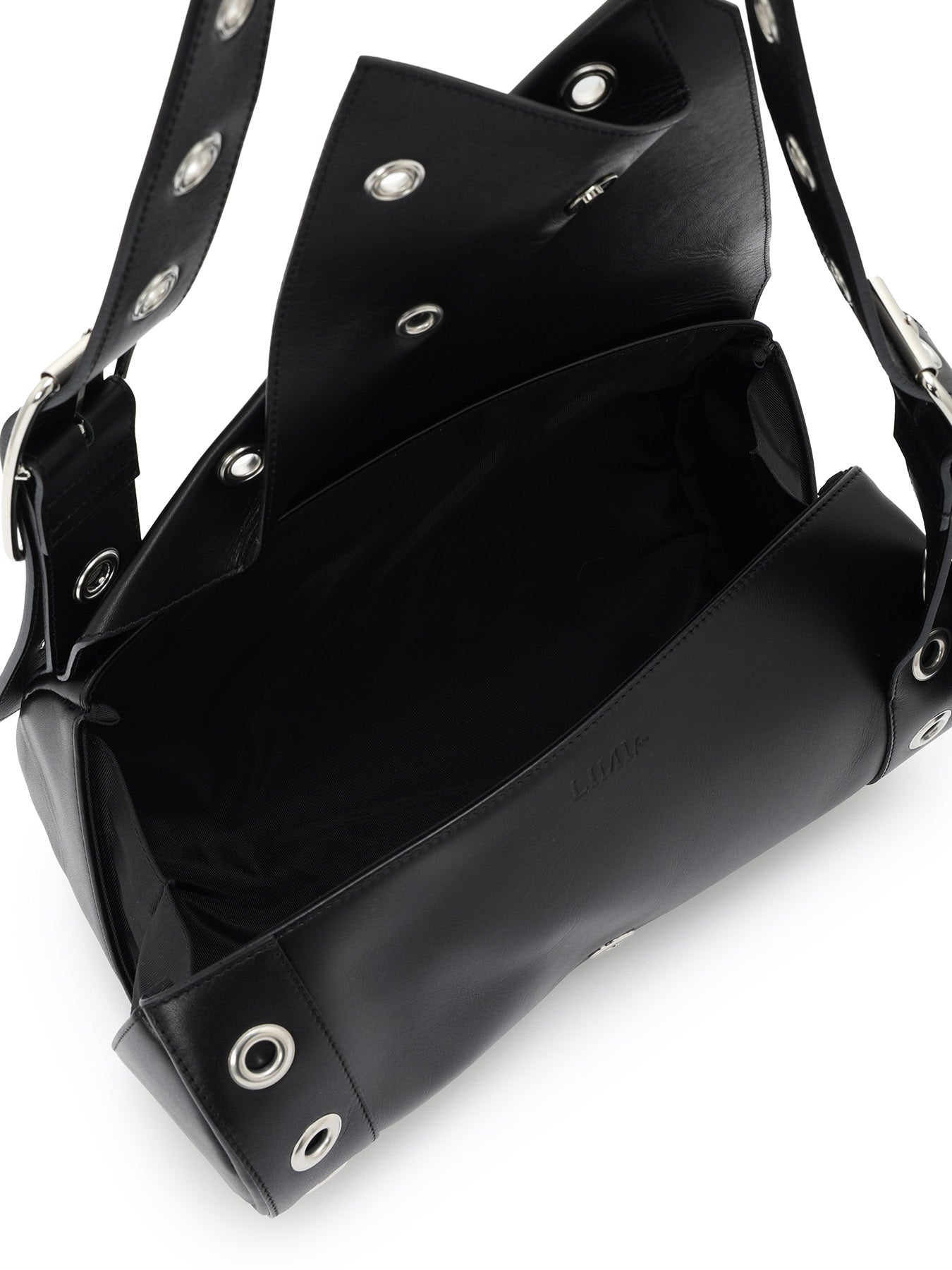 OIL TANNED LEATHER EYELET DETAIL ROUND BAG
