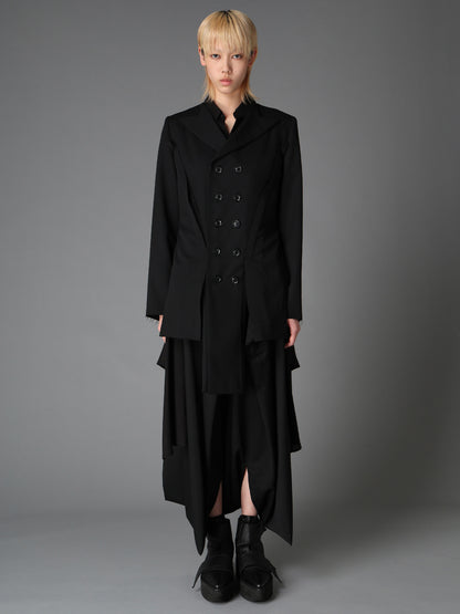 WOOL GABARDINE  DOUBLE FRONT PANEL JACKET
