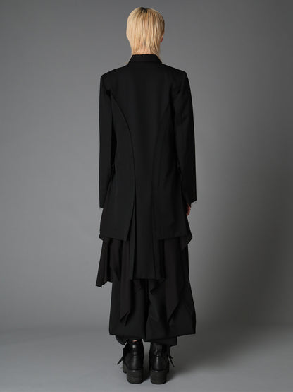 WOOL GABARDINE  DOUBLE FRONT PANEL JACKET
