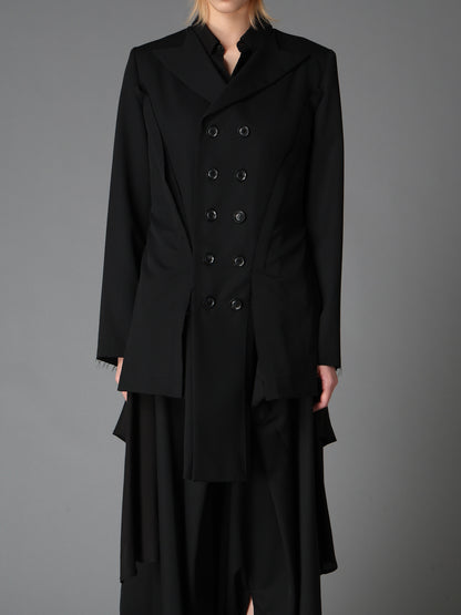 WOOL GABARDINE  DOUBLE FRONT PANEL JACKET