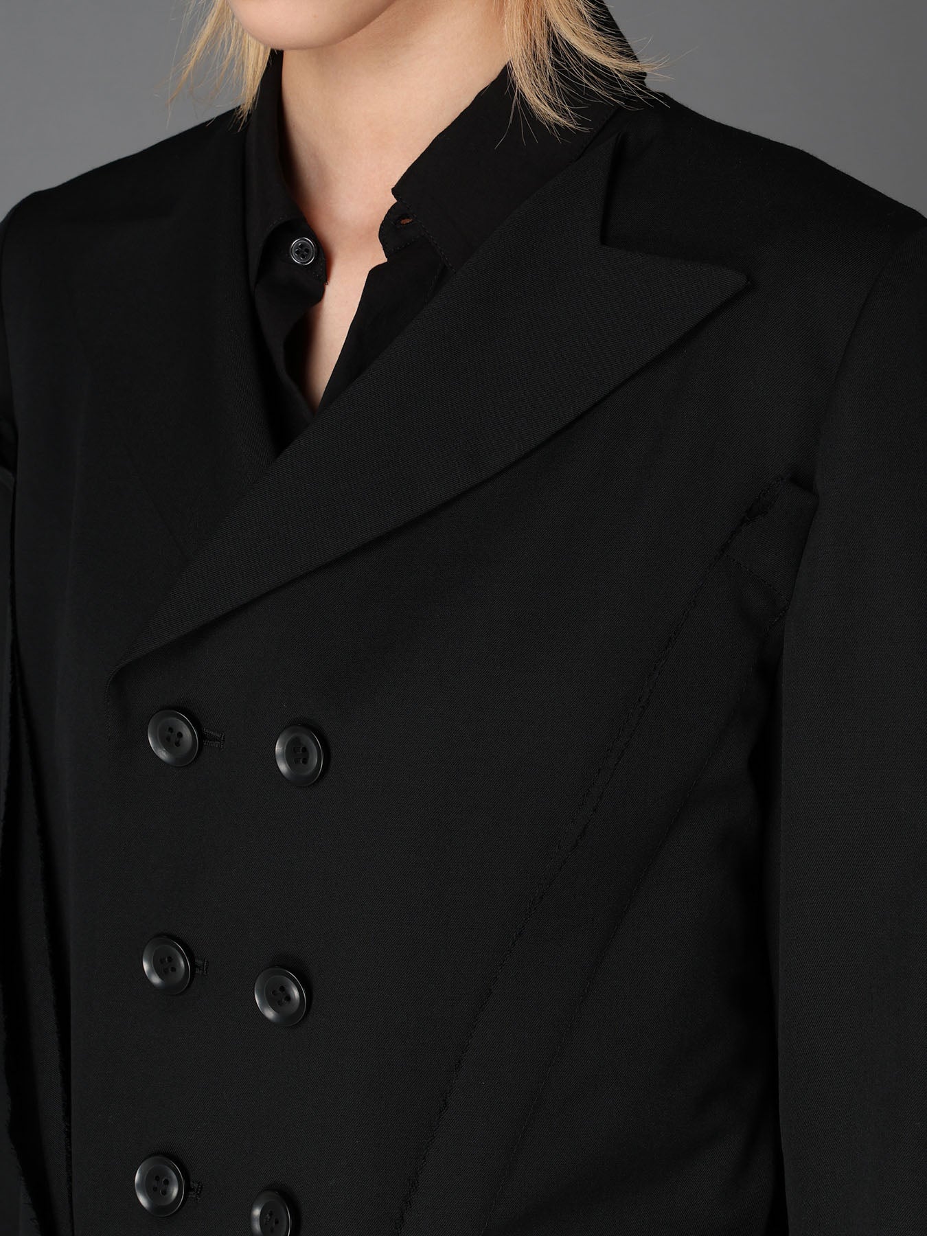 WOOL GABARDINE  DOUBLE FRONT PANEL JACKET