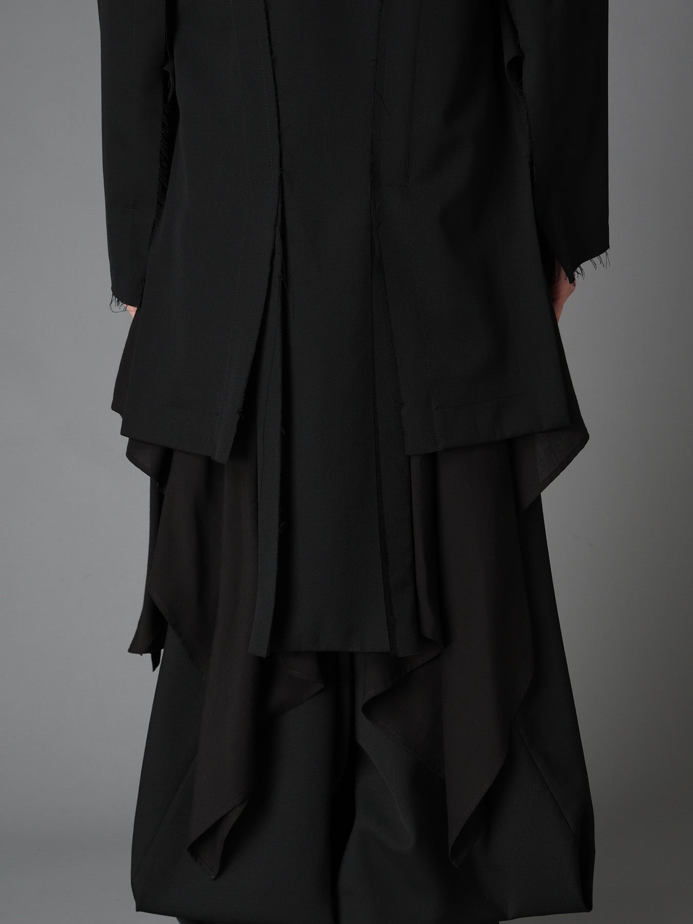 WOOL GABARDINE  DOUBLE FRONT PANEL JACKET