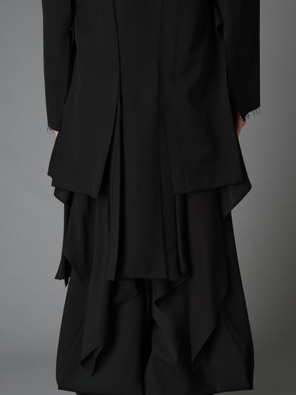WOOL GABARDINE  DOUBLE FRONT PANEL JACKET