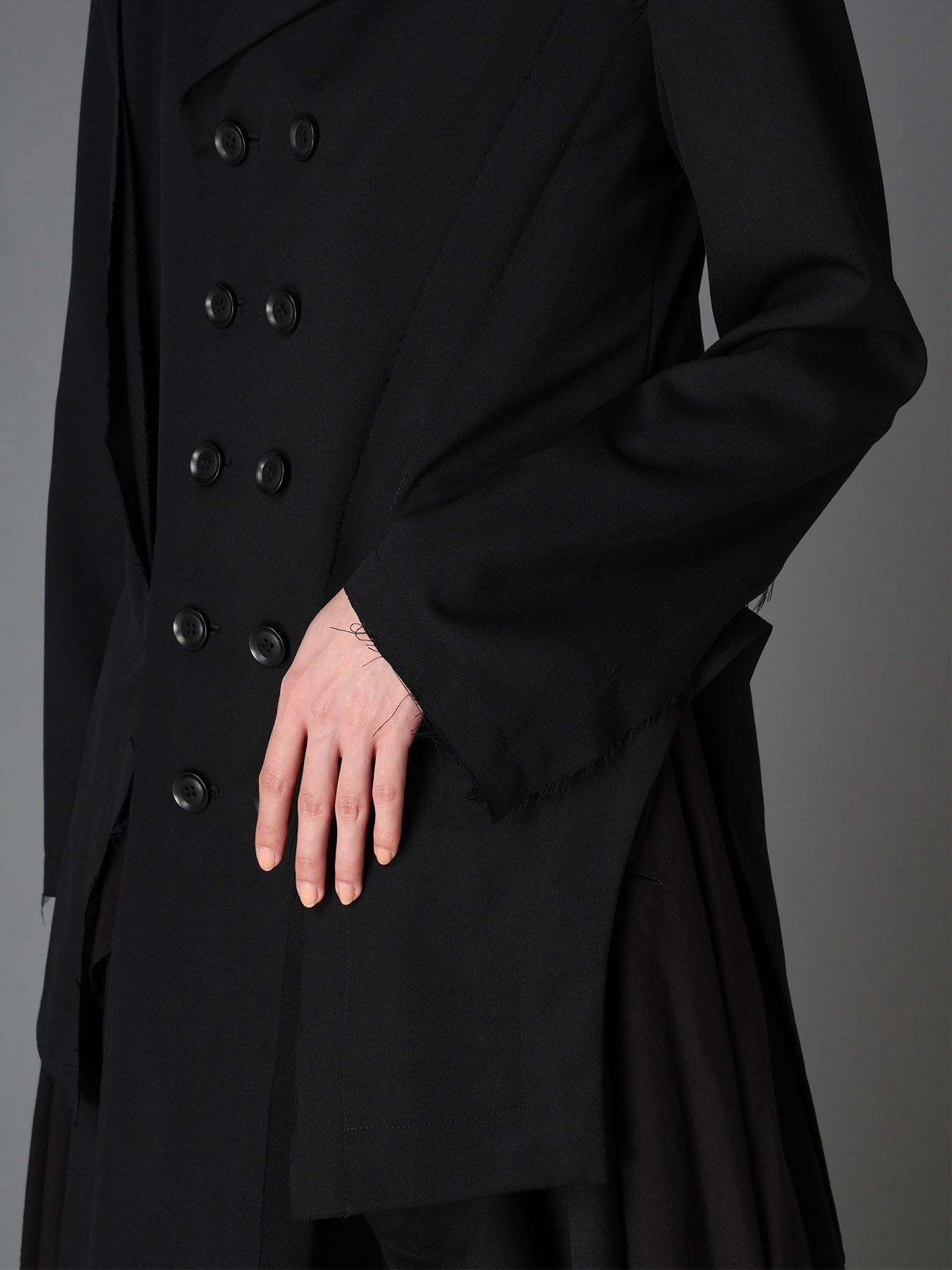 WOOL GABARDINE DOUBLE FRONT PANEL JACKET – THE SHOP YOHJI YAMAMOTO