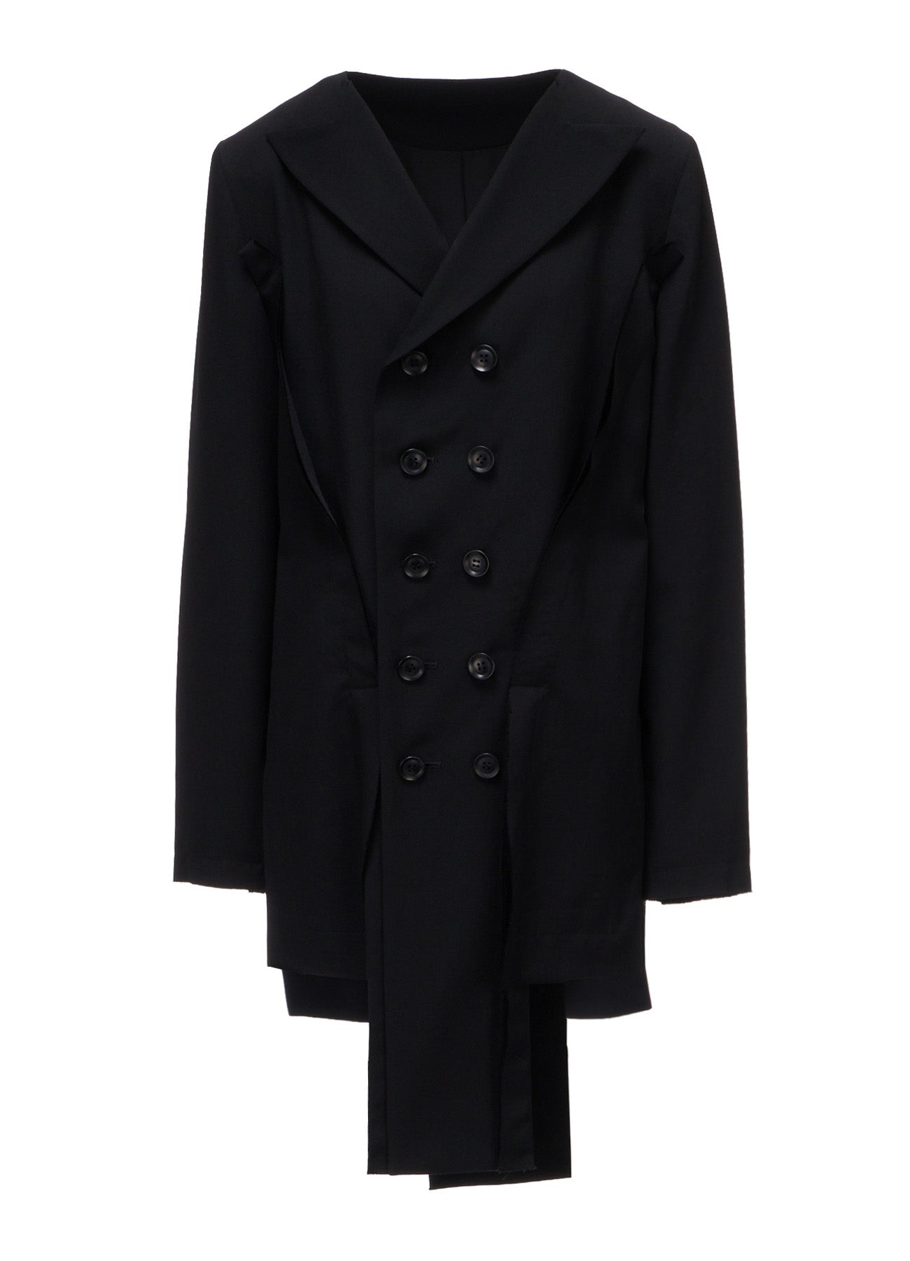 WOOL GABARDINE DOUBLE FRONT PANEL JACKET – THE SHOP YOHJI YAMAMOTO