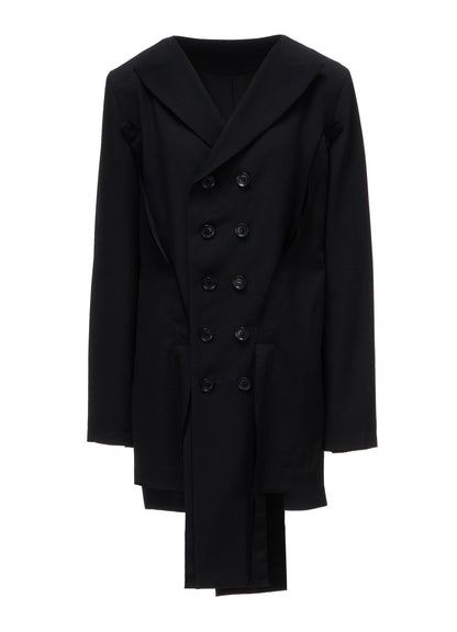 WOOL GABARDINE  DOUBLE FRONT PANEL JACKET