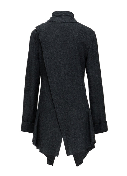 HERRINGBONE RIBBON DETAIL DOUBLE JACKET
