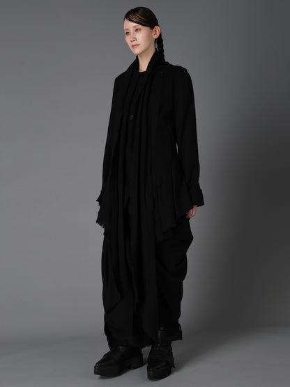 HERRINGBONE RIBBON DETAIL DOUBLE JACKET
