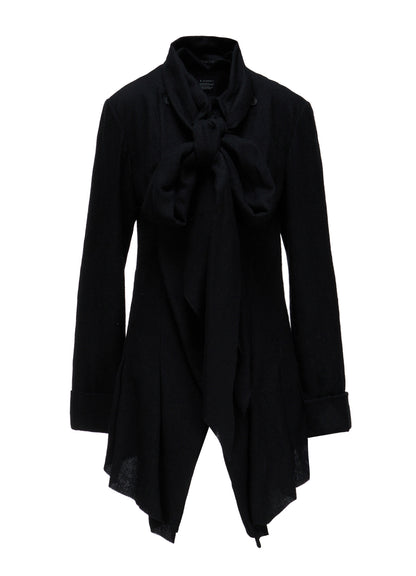 HERRINGBONE RIBBON DETAIL DOUBLE JACKET