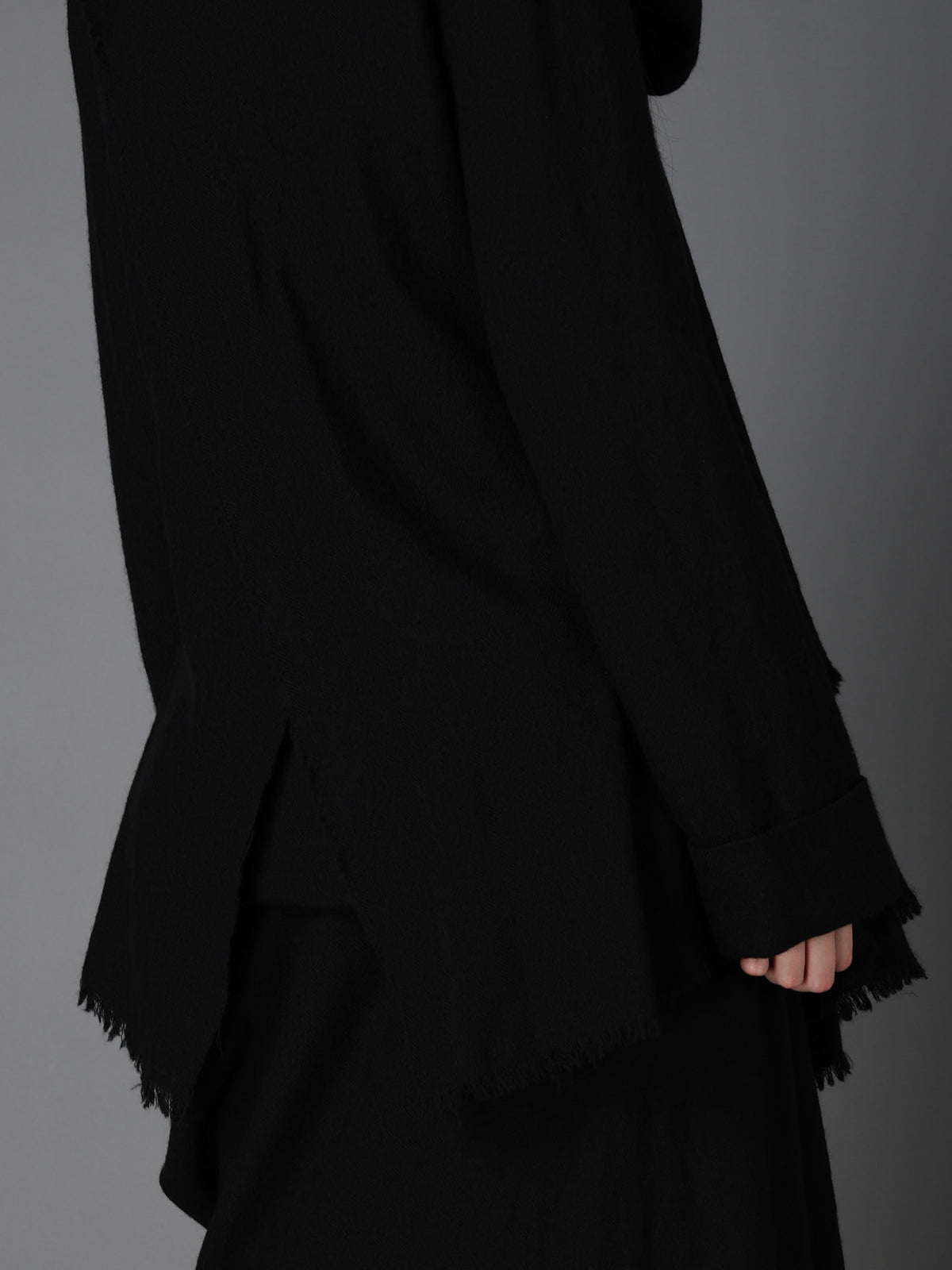 HERRINGBONE RIBBON DETAIL DOUBLE JACKET