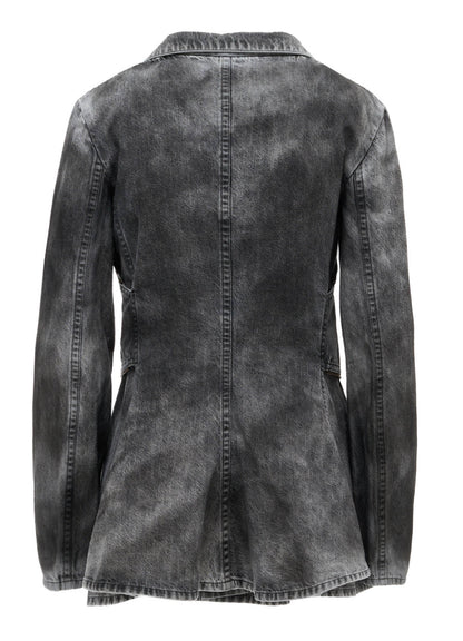 MIST BLEACHED DENIM BUSTIER DETAIL JACKET