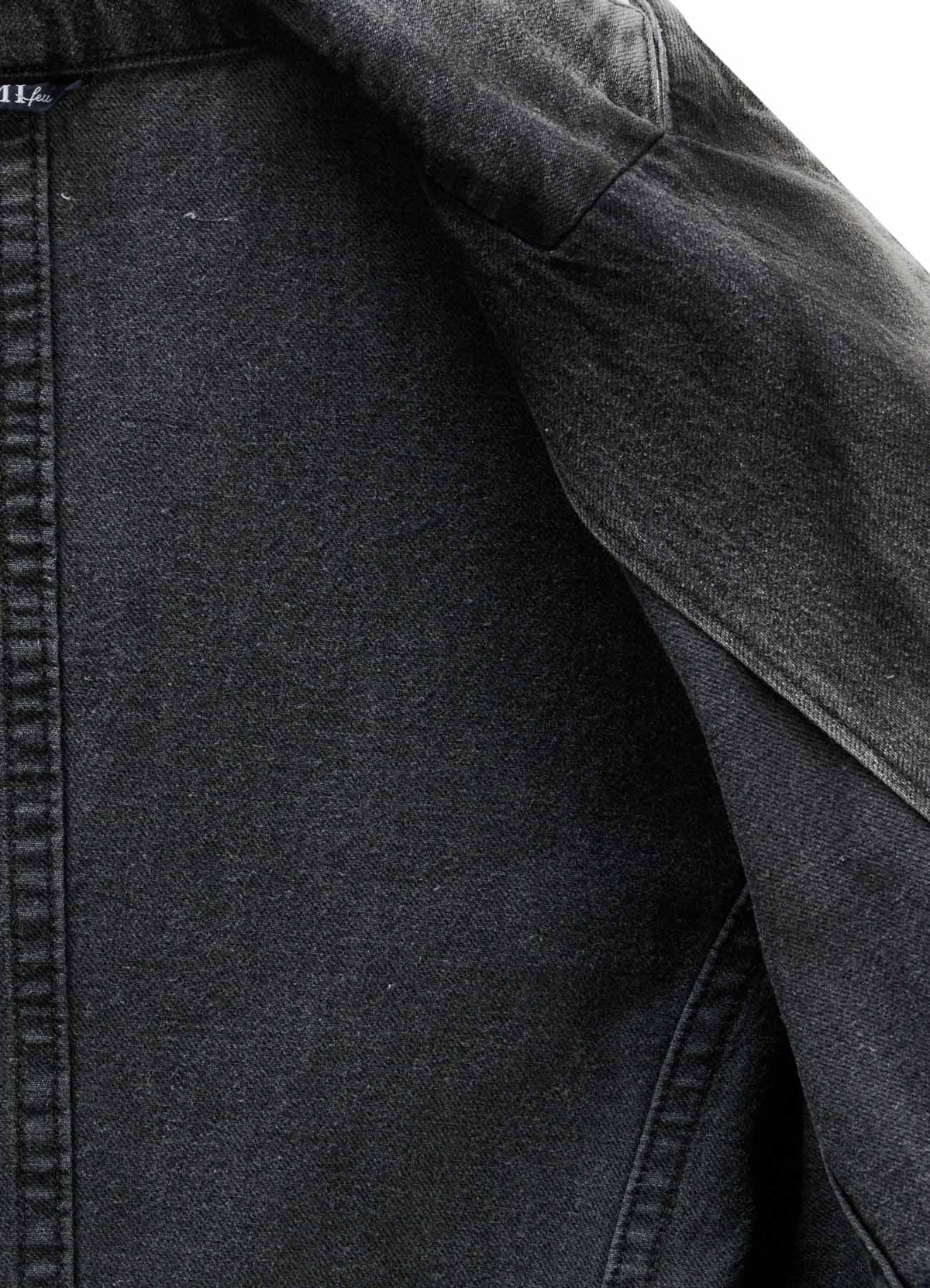 MIST BLEACHED DENIM BUSTIER DETAIL JACKET