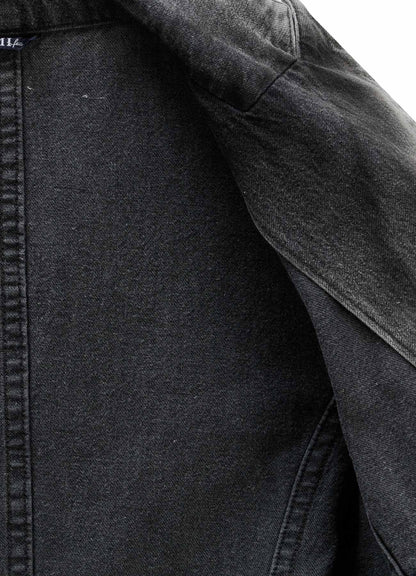 MIST BLEACHED DENIM BUSTIER DETAIL JACKET