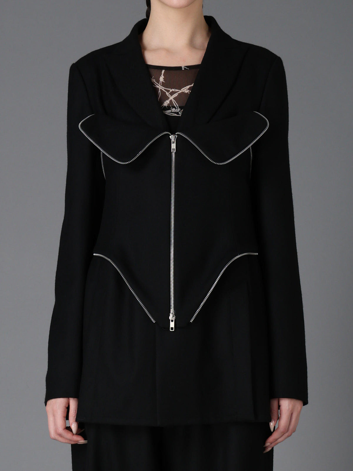 W/ SERGE  BUSTIER DETAIL JACKET