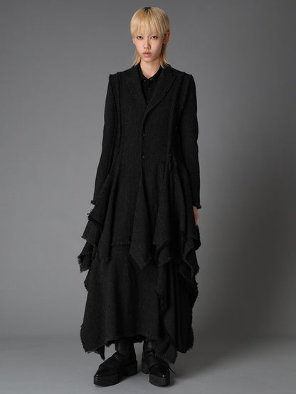 TOP DYED TWEED FLARED PANEL JACKET B