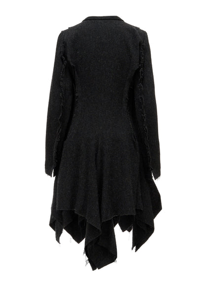 TOP DYED TWEED FLARED PANEL JACKET B