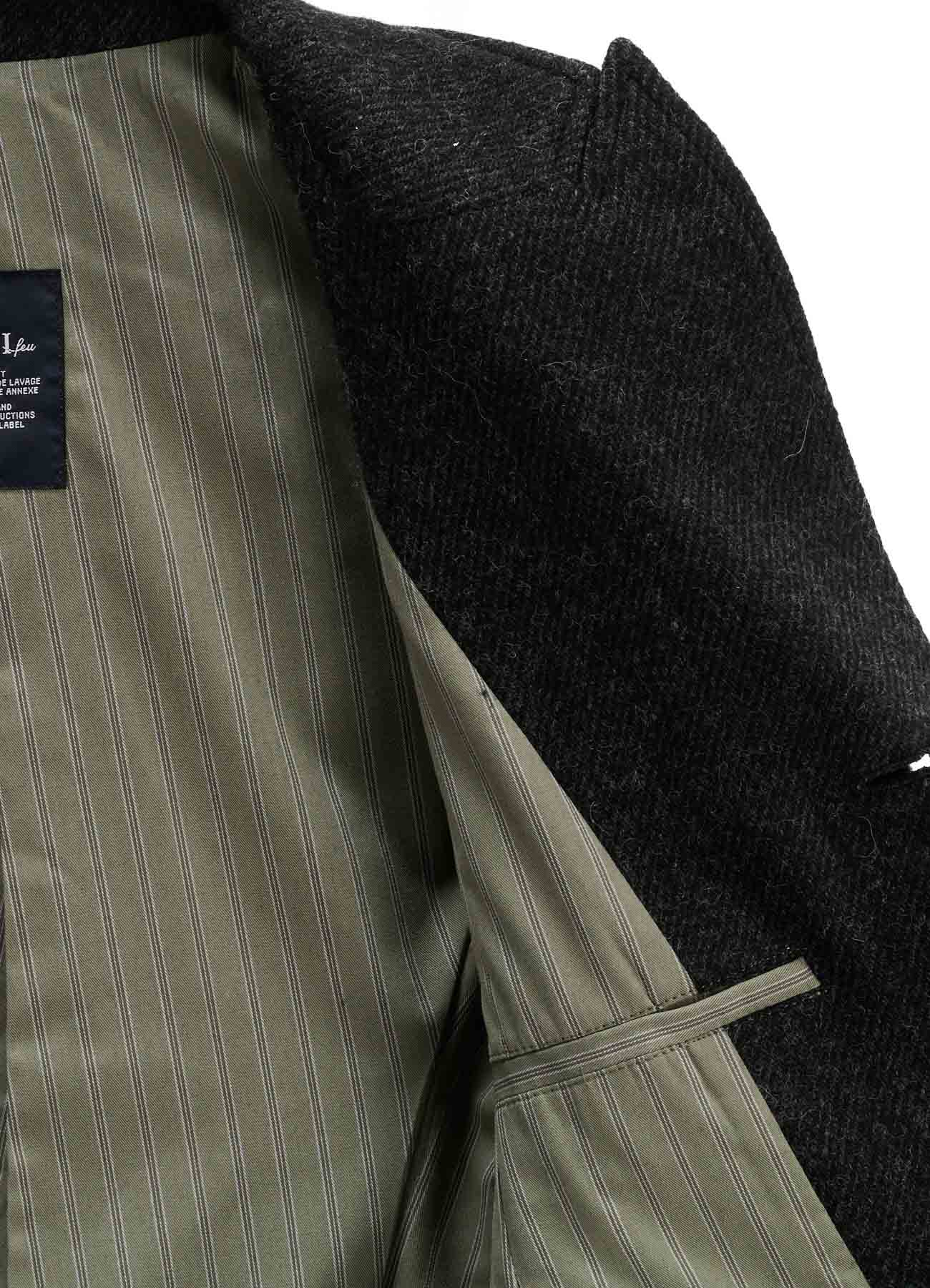 TOP DYED TWEED FLARED PANEL JACKET B – THE SHOP YOHJI YAMAMOTO