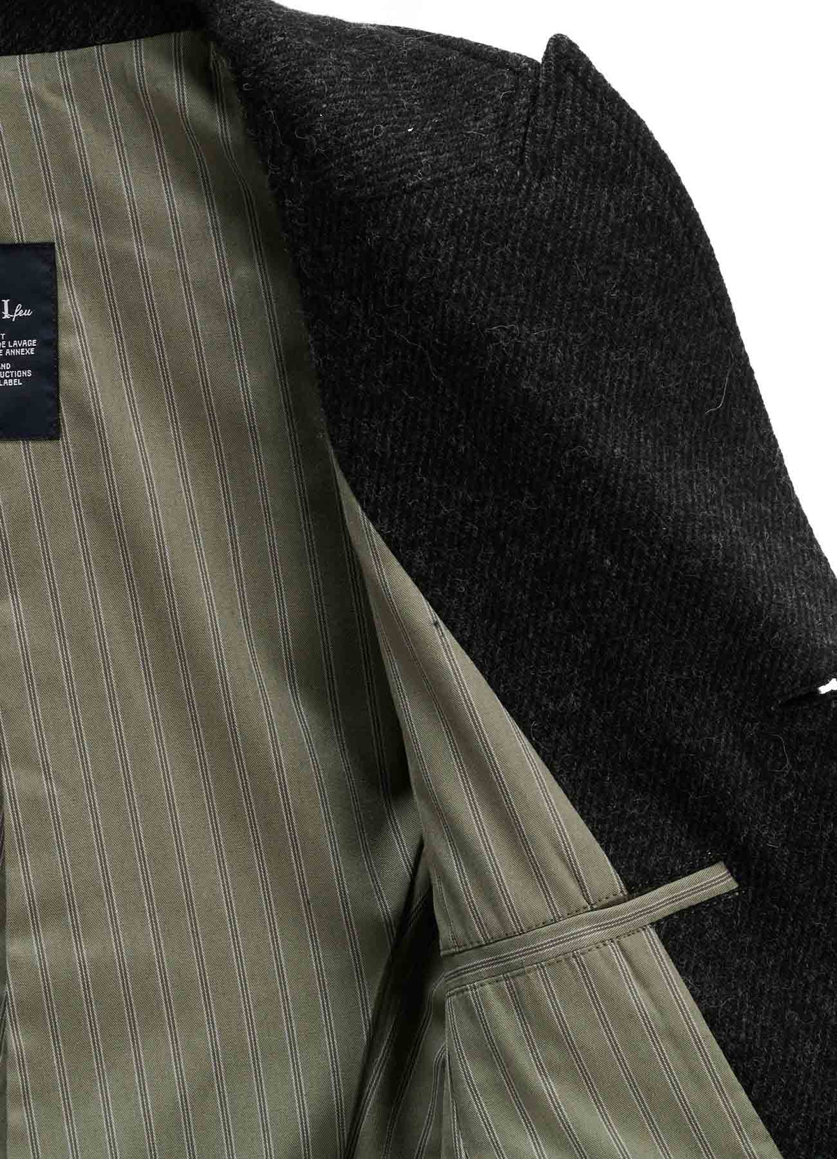 TOP DYED TWEED FLARED PANEL JACKET B