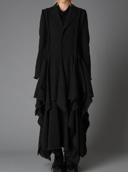 TOP DYED TWEED FLARED PANEL JACKET B