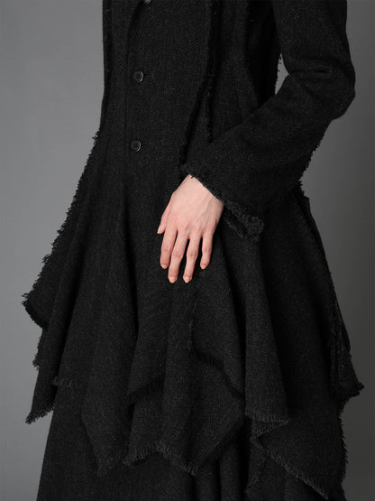 TOP DYED TWEED FLARED PANEL JACKET B