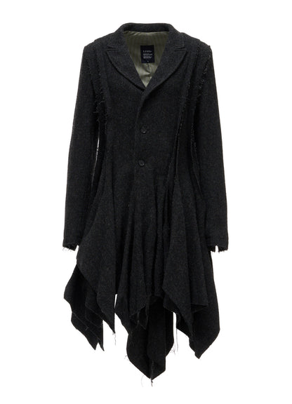 TOP DYED TWEED FLARED PANEL JACKET B