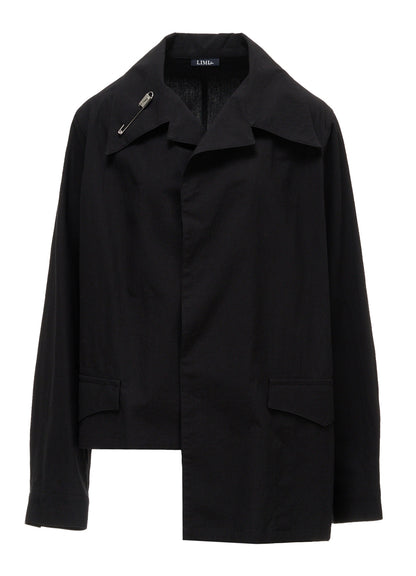 HIGH TWIST POPLIN ASYMMETRIC JACKET