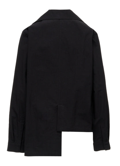 HIGH TWIST POPLIN ASYMMETRIC JACKET