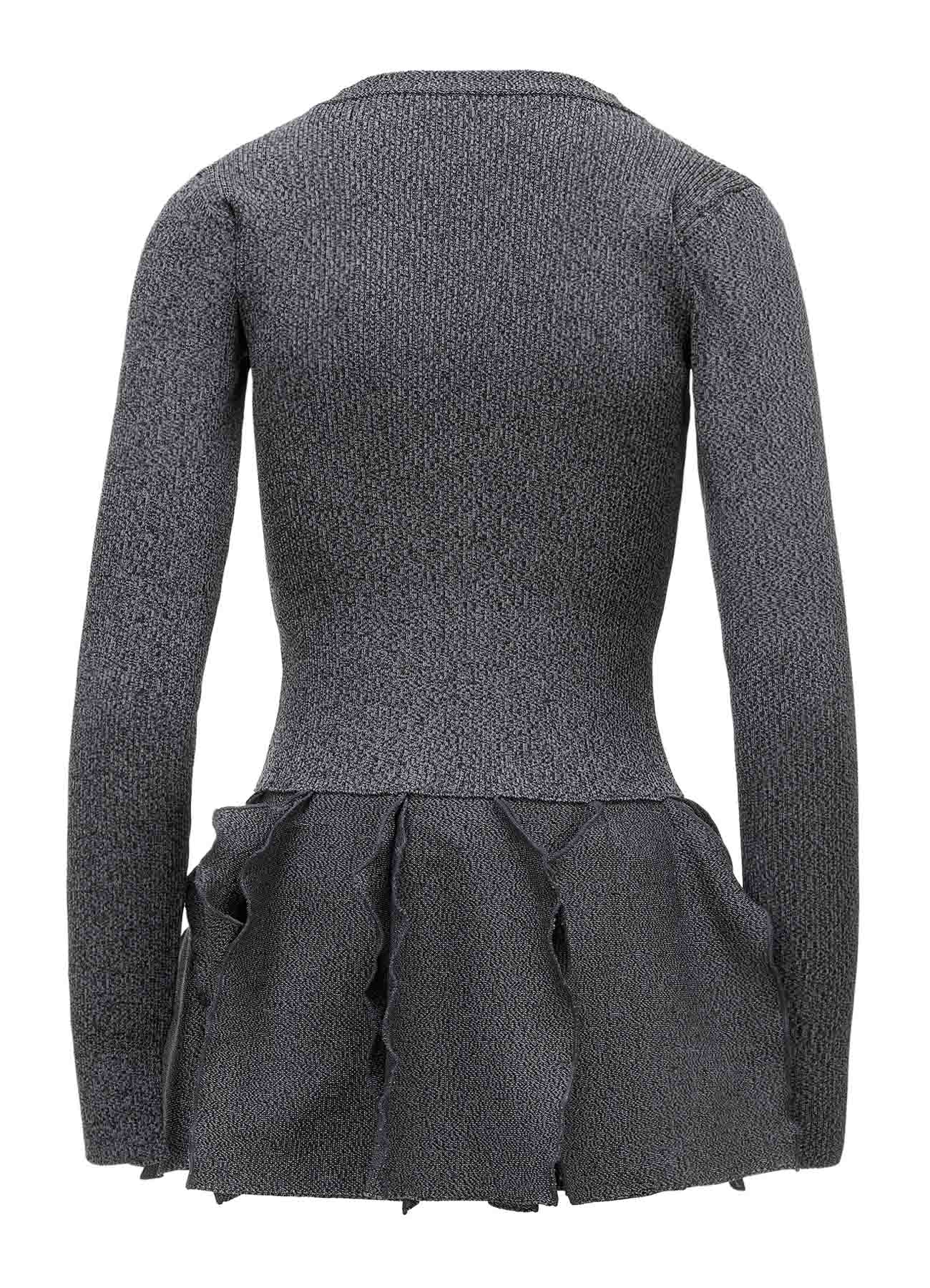 HIGH-GAUGE 3D KNIT FRILLED PULLOVER – THE SHOP YOHJI YAMAMOTO